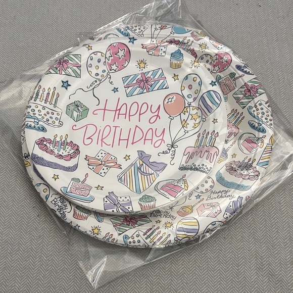 Birthday Party Tableware Set - Orange, Blue, Pink - Picture 4 of 16